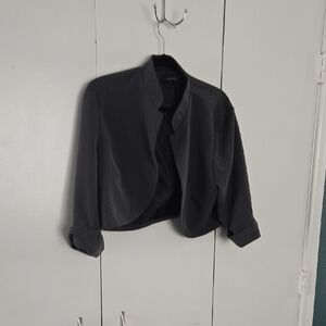 Dark Gray Women's Crop Blazer